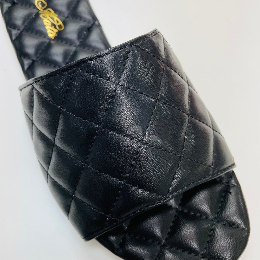 Black quilted sandal - Picture 3 of 5